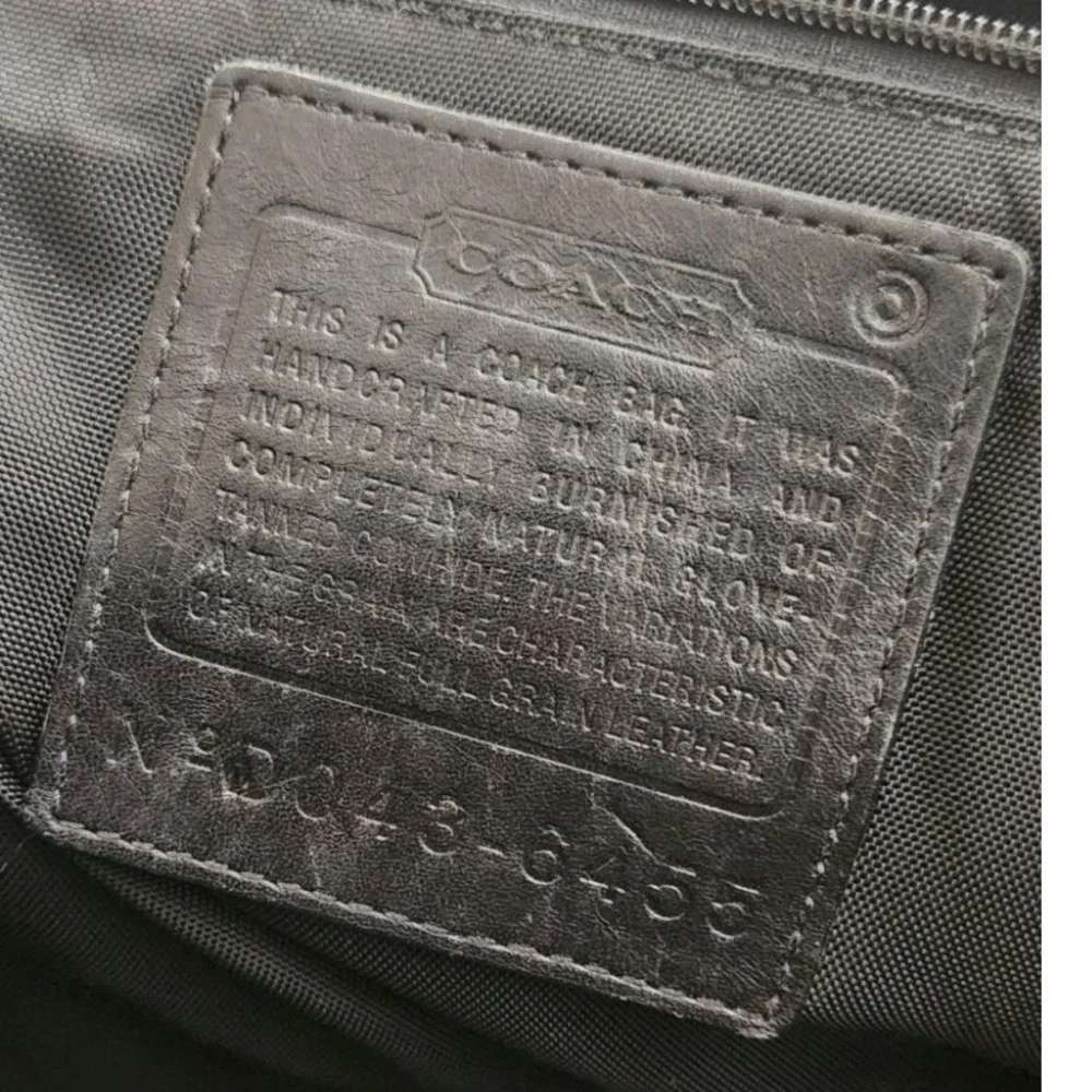 Coach Transatlantic Black Leather Briefcase Messenger Bag D043-6455
